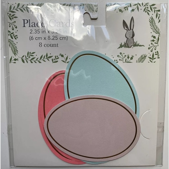 Easter Egg Place Setting Cards set of 8 - Picture 2 of 3